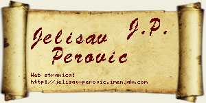 Jelisav Perović vizit kartica